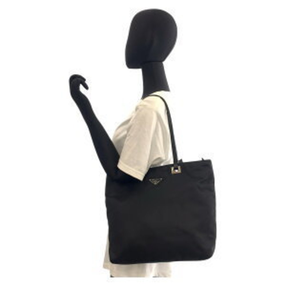 Prada Shoulder Triangular Bag Black Nylon Leather… - image 5